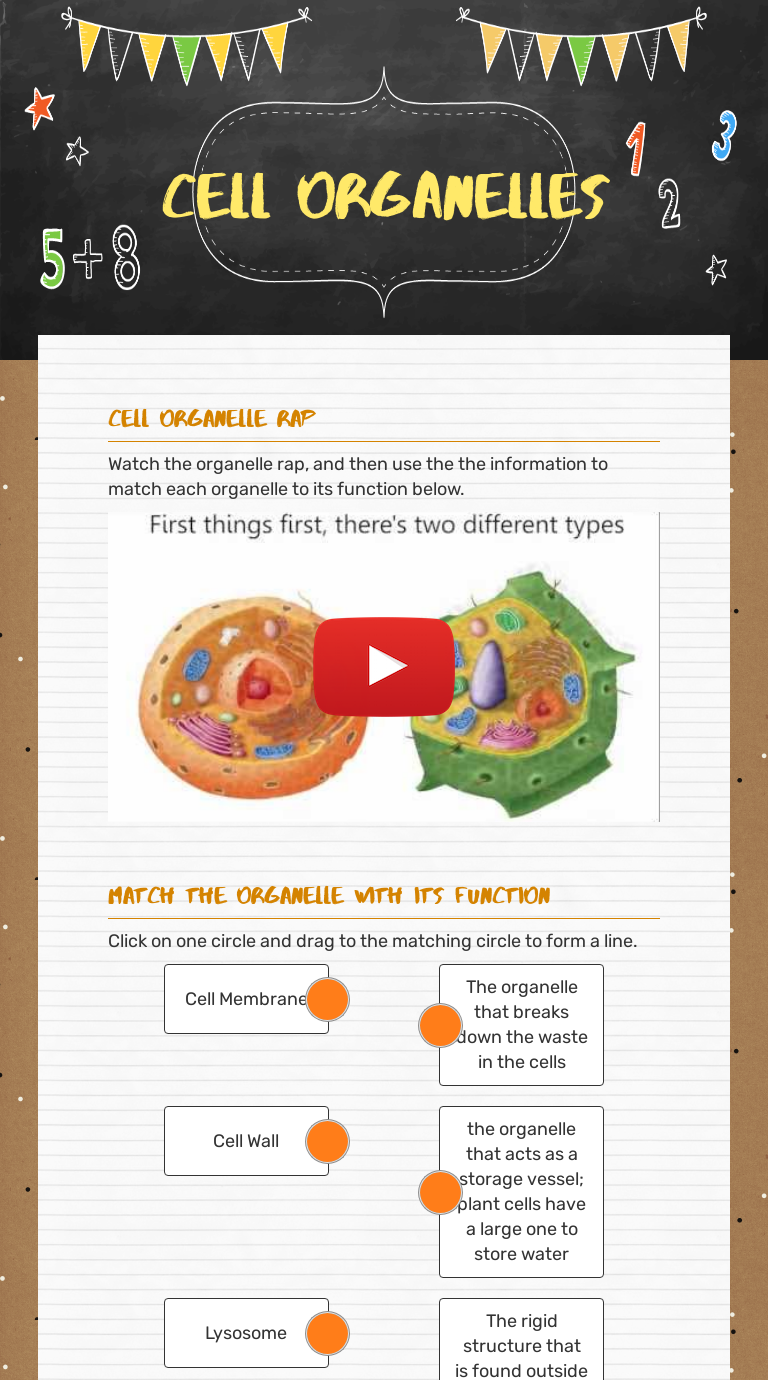 Cell Organelles | Interactive Worksheet by Shereaka Jones | Wizer.me