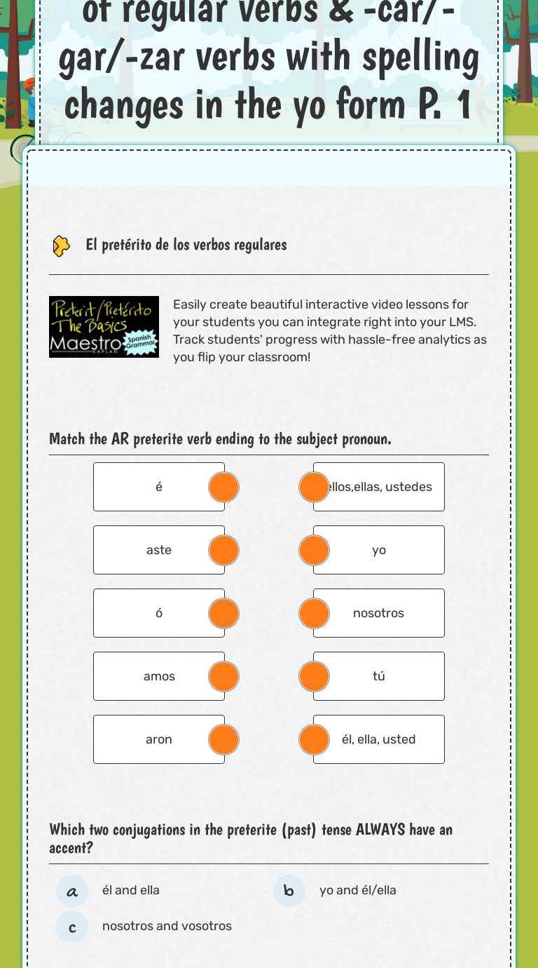 espa-ol-3-preterite-tense-of-regular-verbs-car-gar-zar-verbs