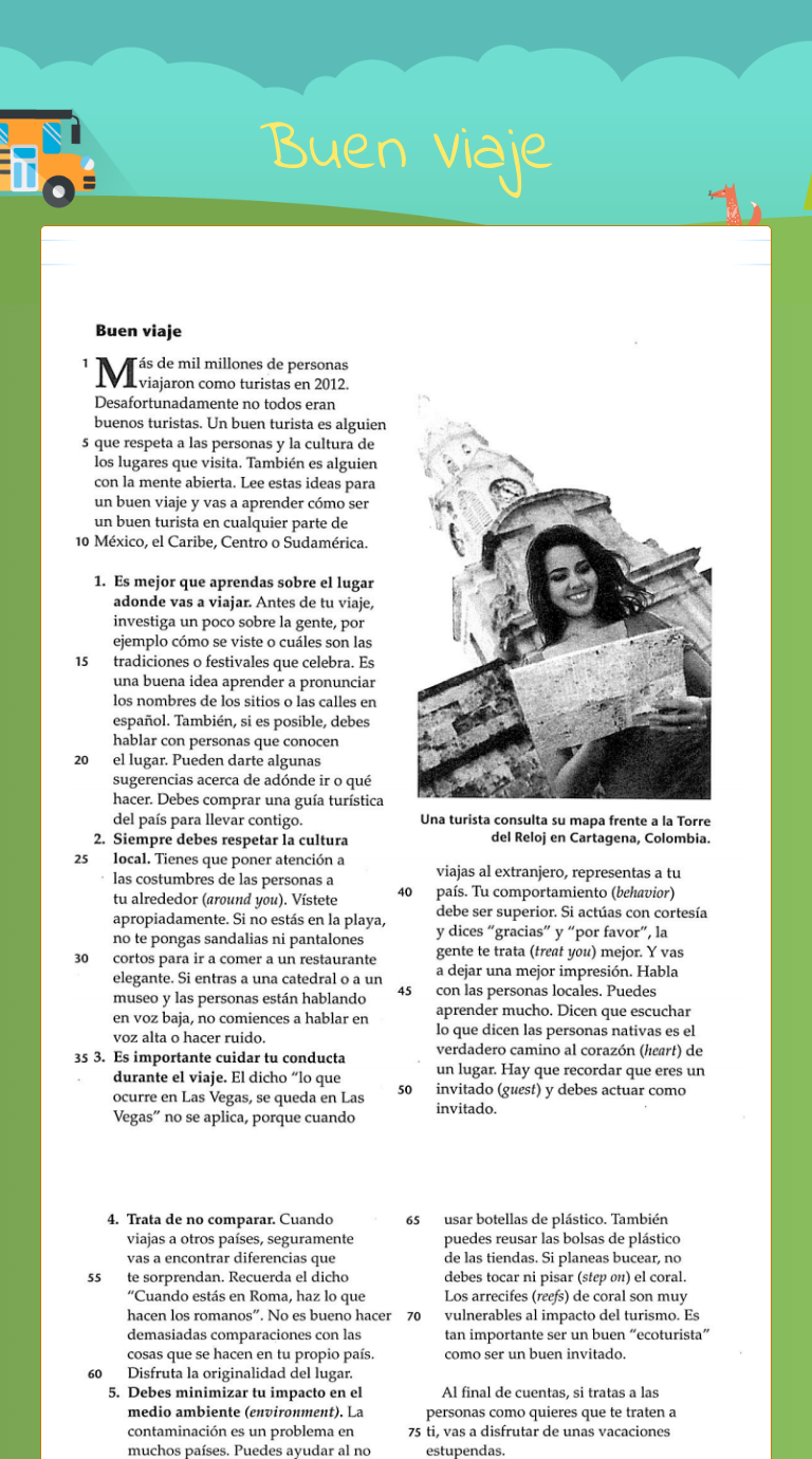 Buen Viaje | Interactive Worksheet by Matt Devoto | Wizer.me