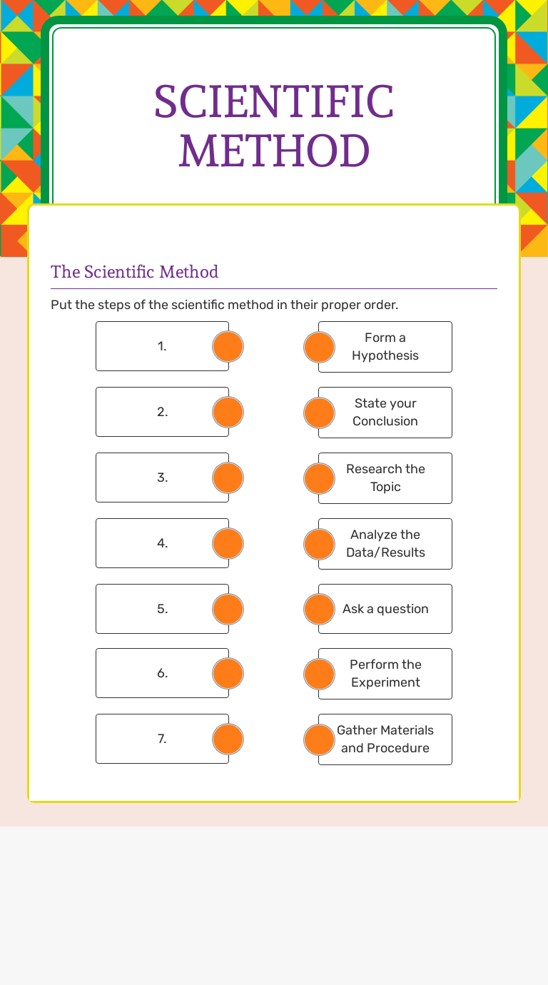 Scientific method  Interactive Worksheet by Desiree Graham  Wizer.me For Scientific Method Worksheet Answer Key