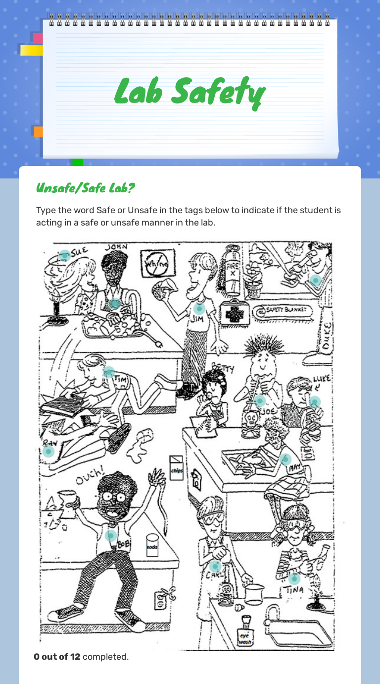 science lab safety worksheet elementary