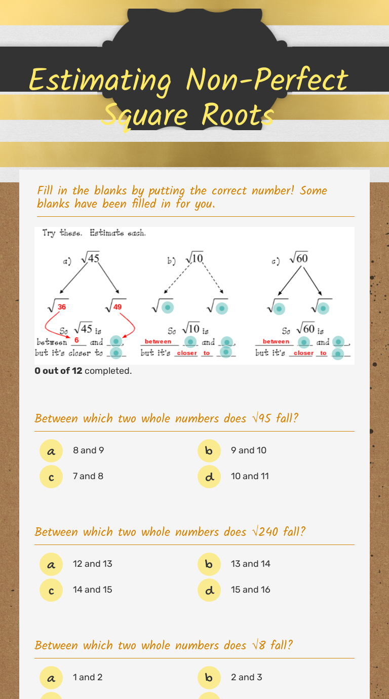 How Many Non Perfect Square Roots Are There