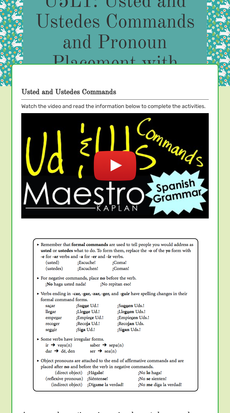 u5l1-usted-and-ustedes-commands-and-pronoun-placement-with-commands