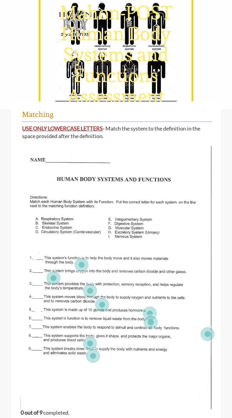 mahon-post-human-body-systems-and-functions-assessment-interactive