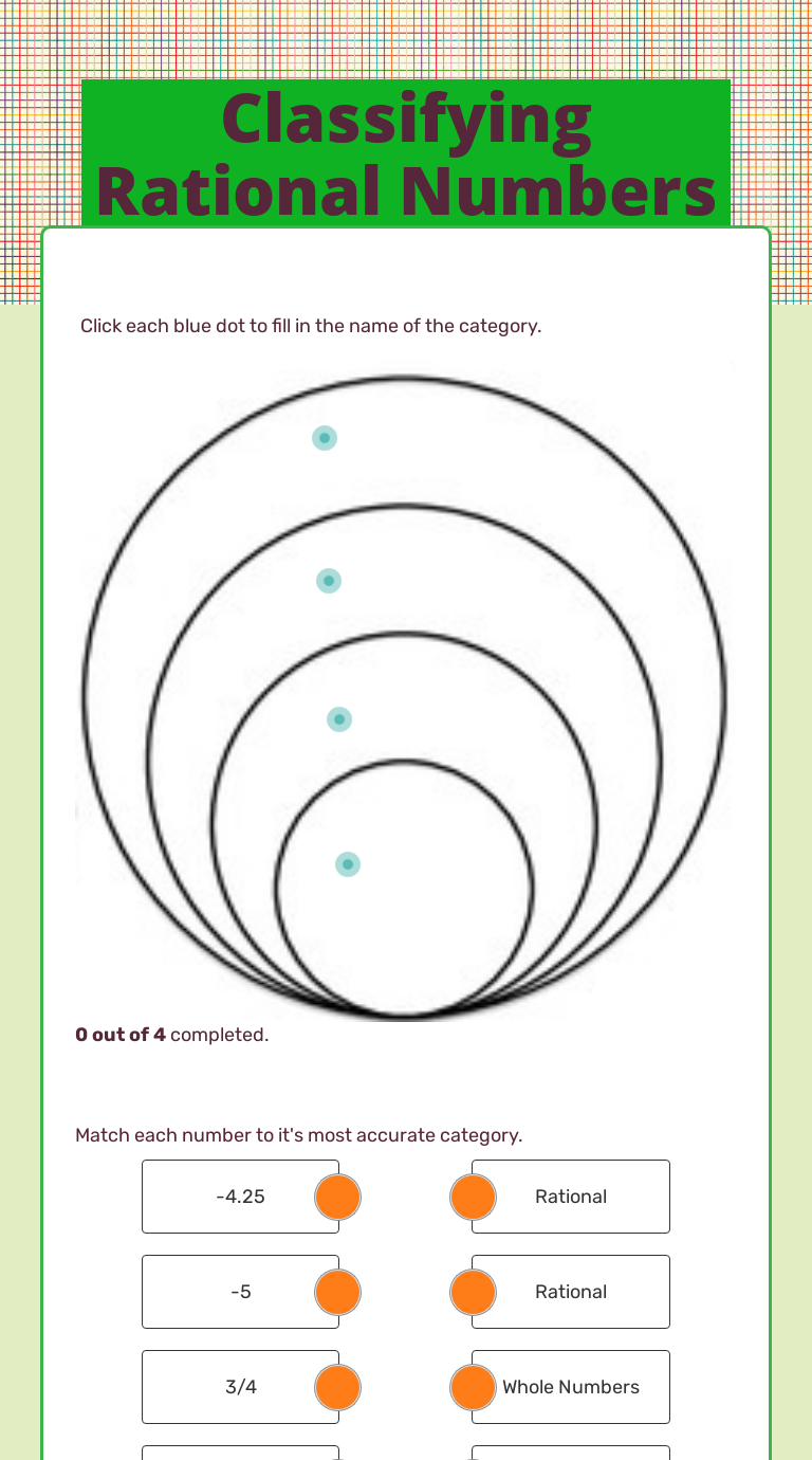 Classifying Rational Numbers Worksheet 7th Grade Answer Key