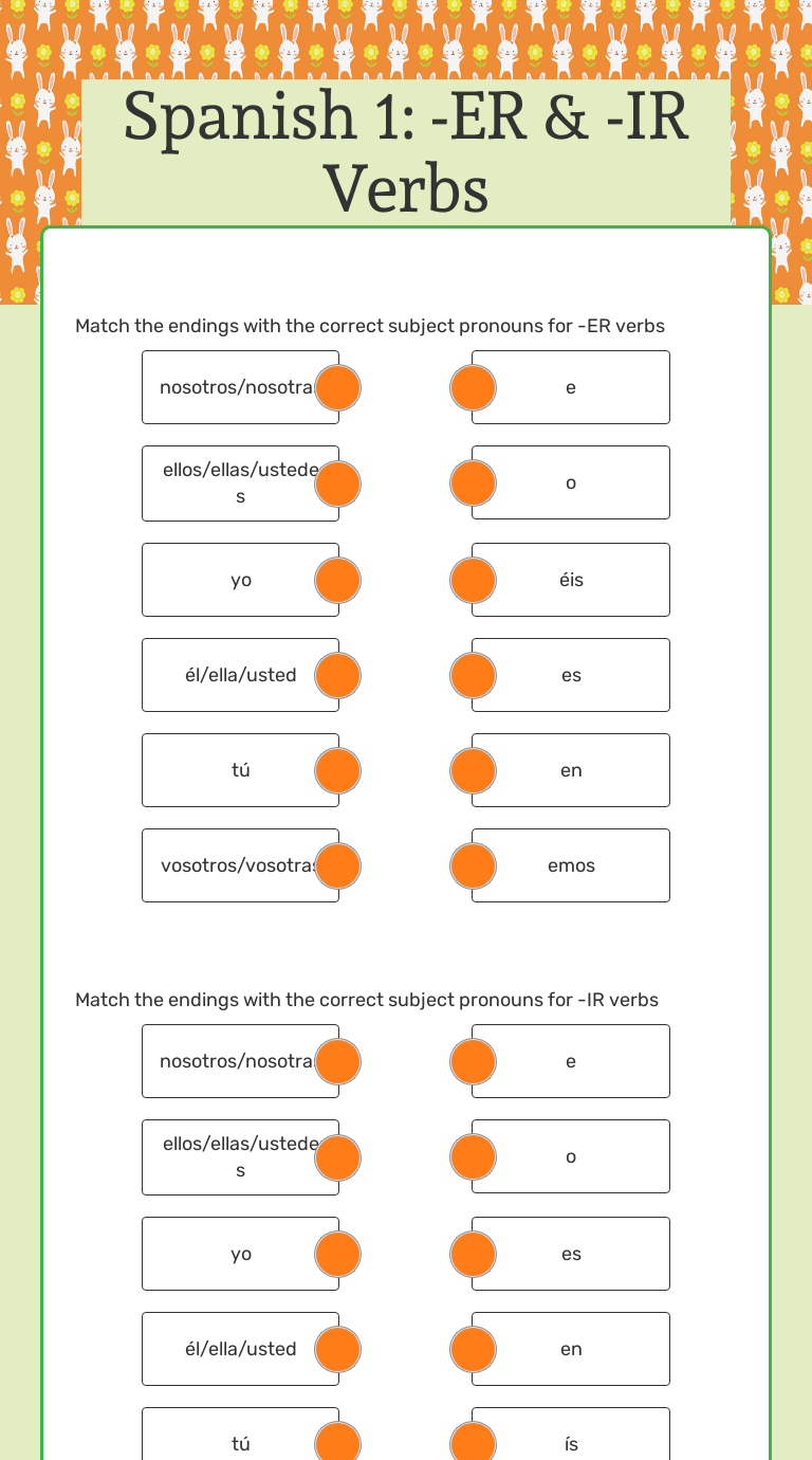 Er Ir Verb Practice Spanish