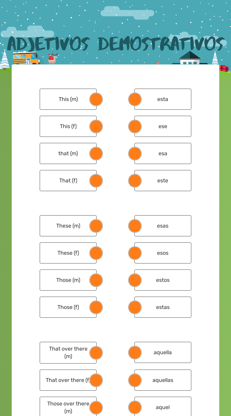 Adjetivos demostrativos | Interactive Worksheet by Jennifer Gebhardt ...