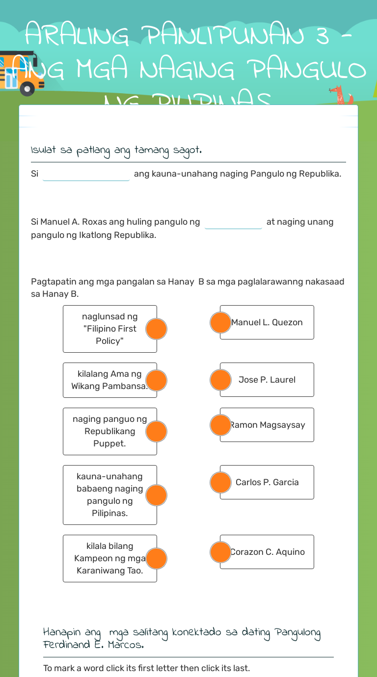 Pilipinas pangulo mga naging ng Sampung Natatanging