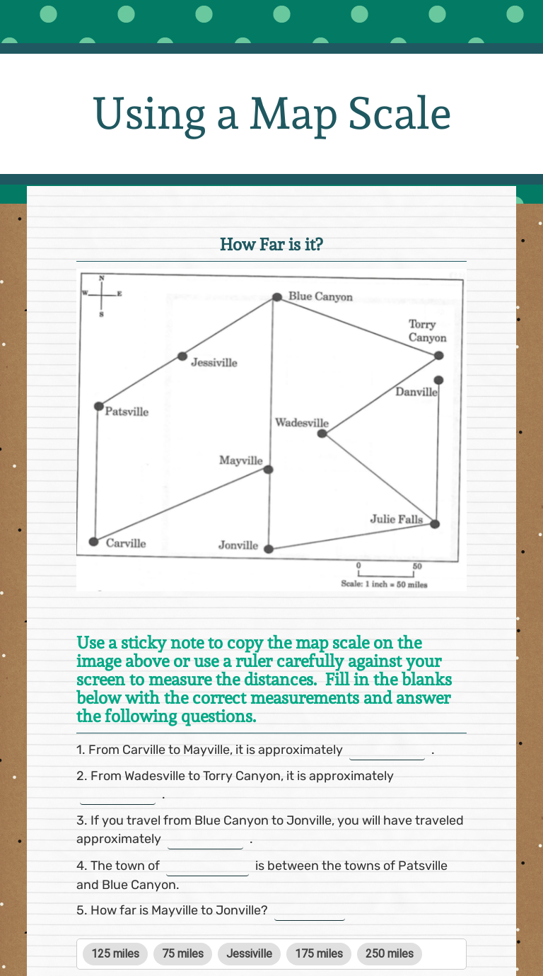 Using Map Scale Worksheet Using Map Scales Wallpaper - vrogue.co