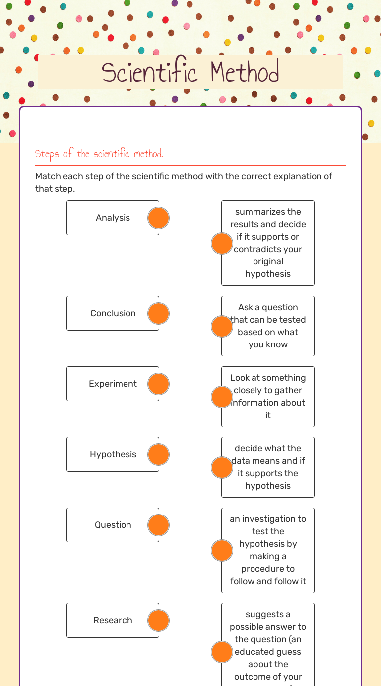 Scientific Method worksheet preview image
