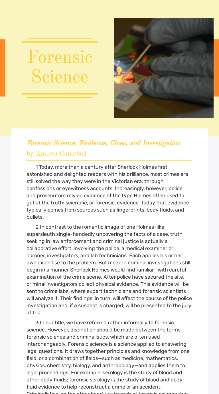 Forensic Science Interactive Worksheet By Sarah Mcdonough Wizer Me