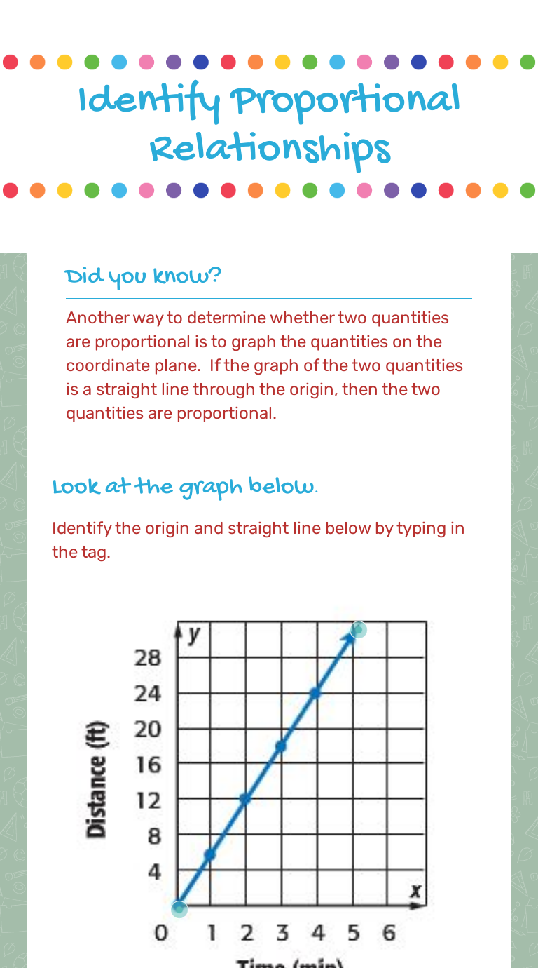 Identify Proportional Relationships | Interactive Worksheet By Melissa ...