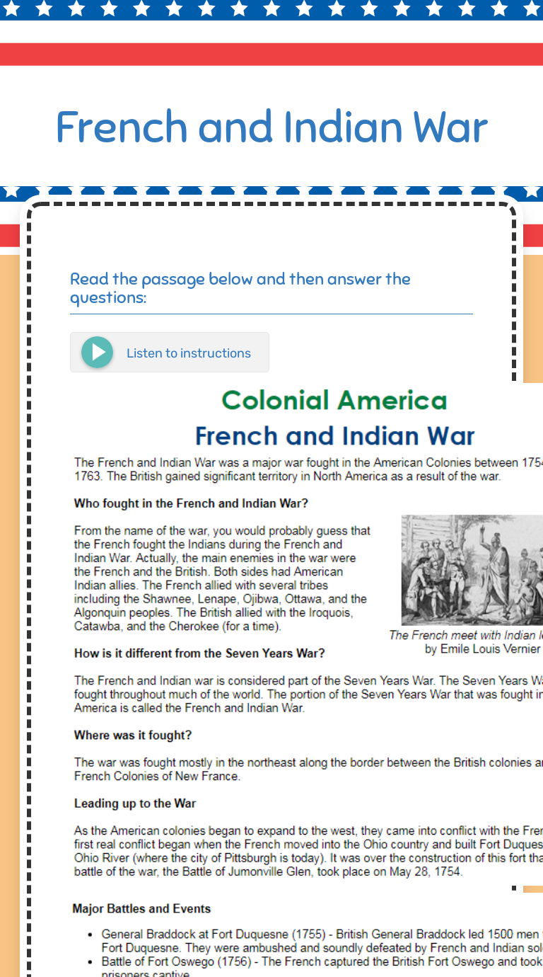 french-and-indian-war-worksheet