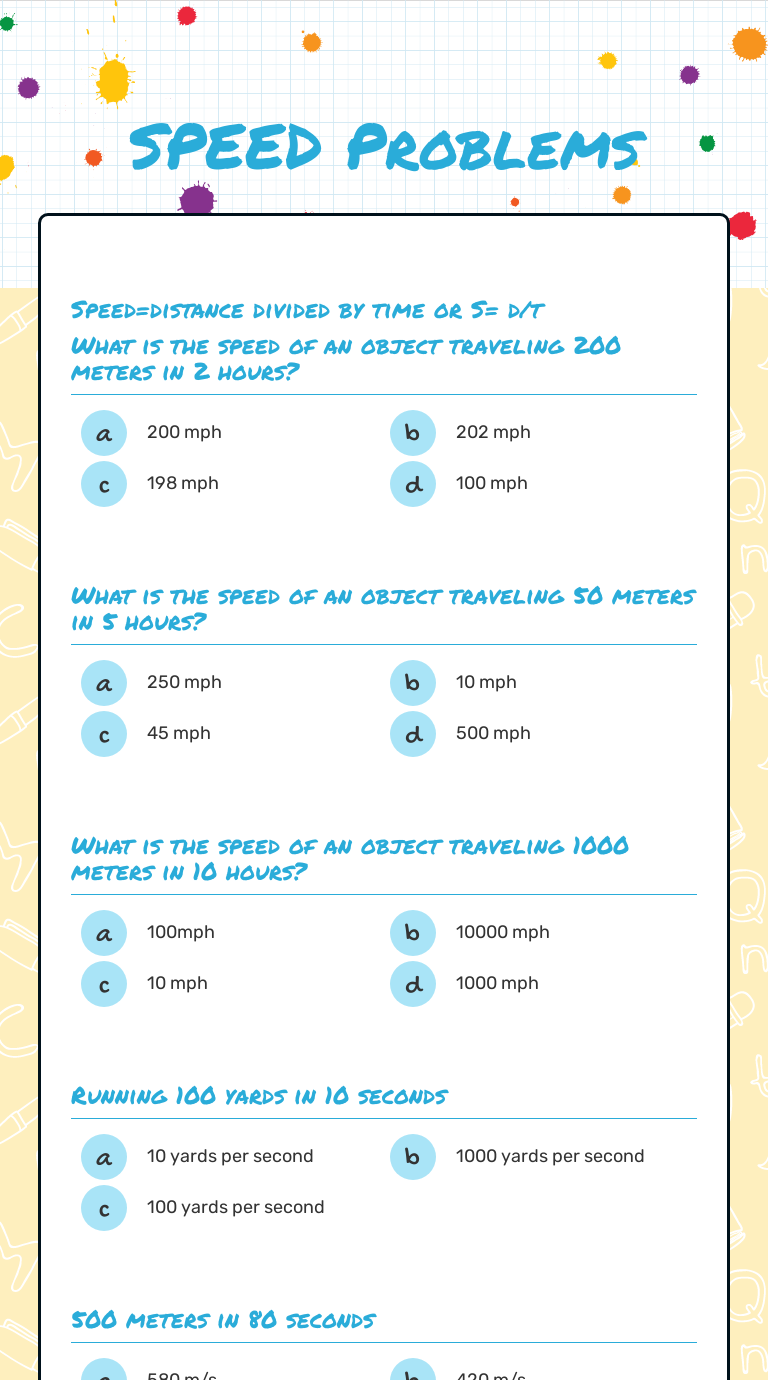 speed-problems-interactive-worksheet-by-allison-williams-wizer-me