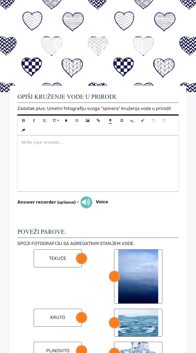 Voda U Prirodi Interactive Worksheet By Valentina Japec Wizerme