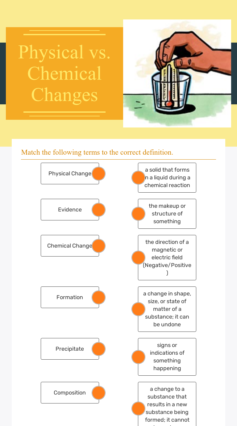 which-of-the-following-will-result-in-a-chemical-change-result-hoy