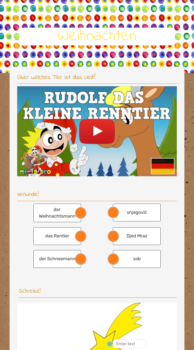 Weihnachten worksheet preview
