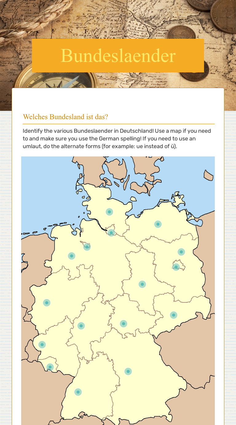 Bundeslaender Interactive Worksheet By Ashley Leonard Wizer Me