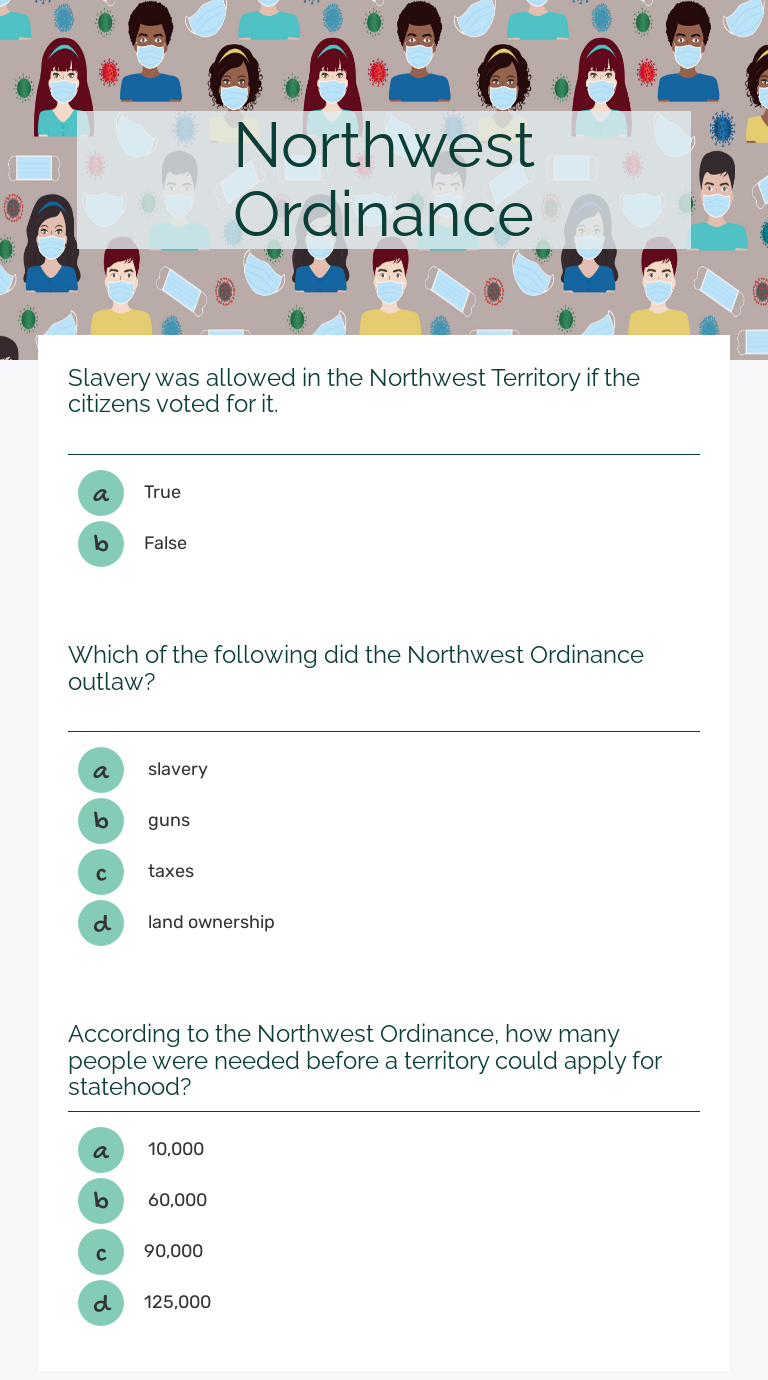 Northwest Ordinance worksheet preview
