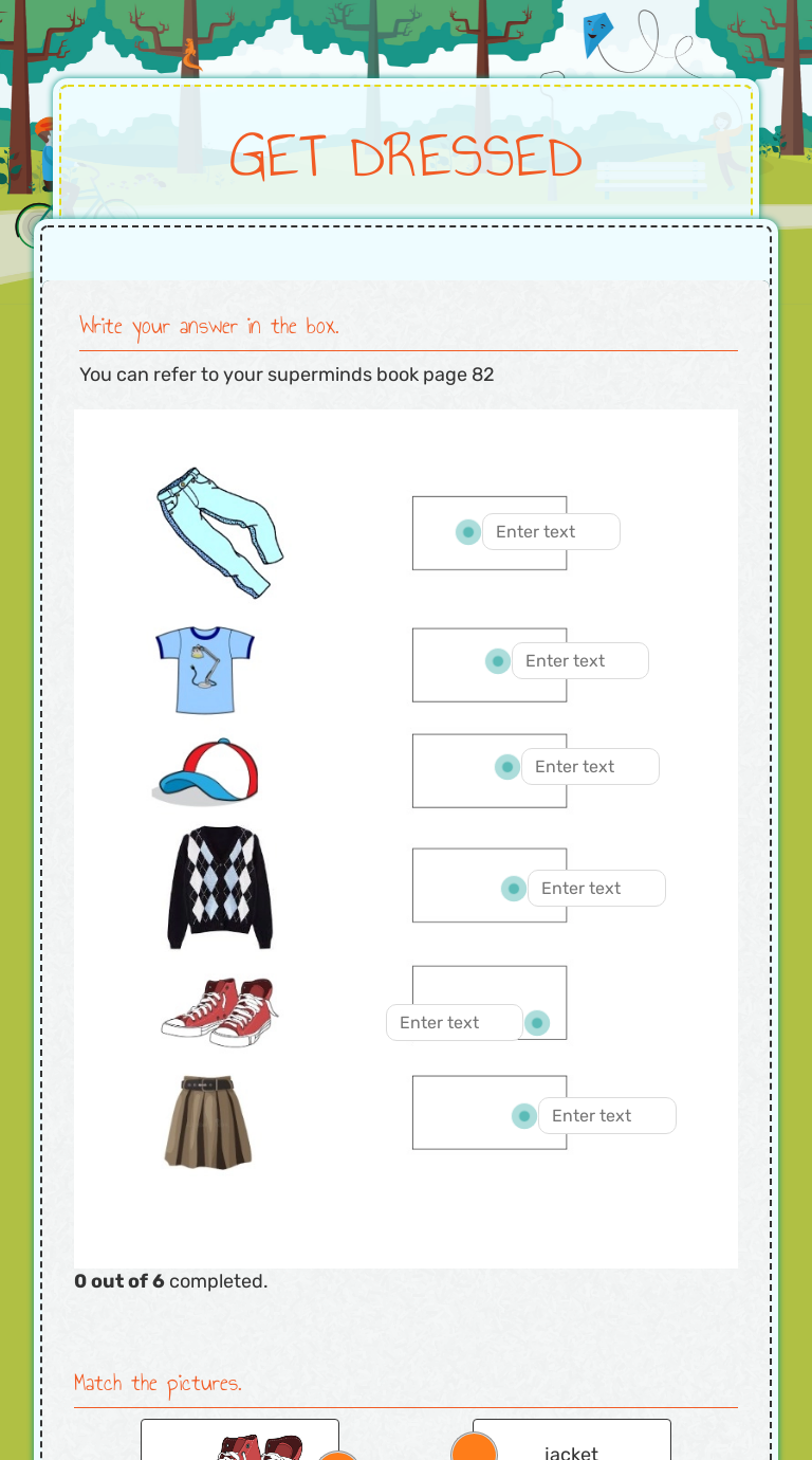 GET DRESSED worksheet preview image