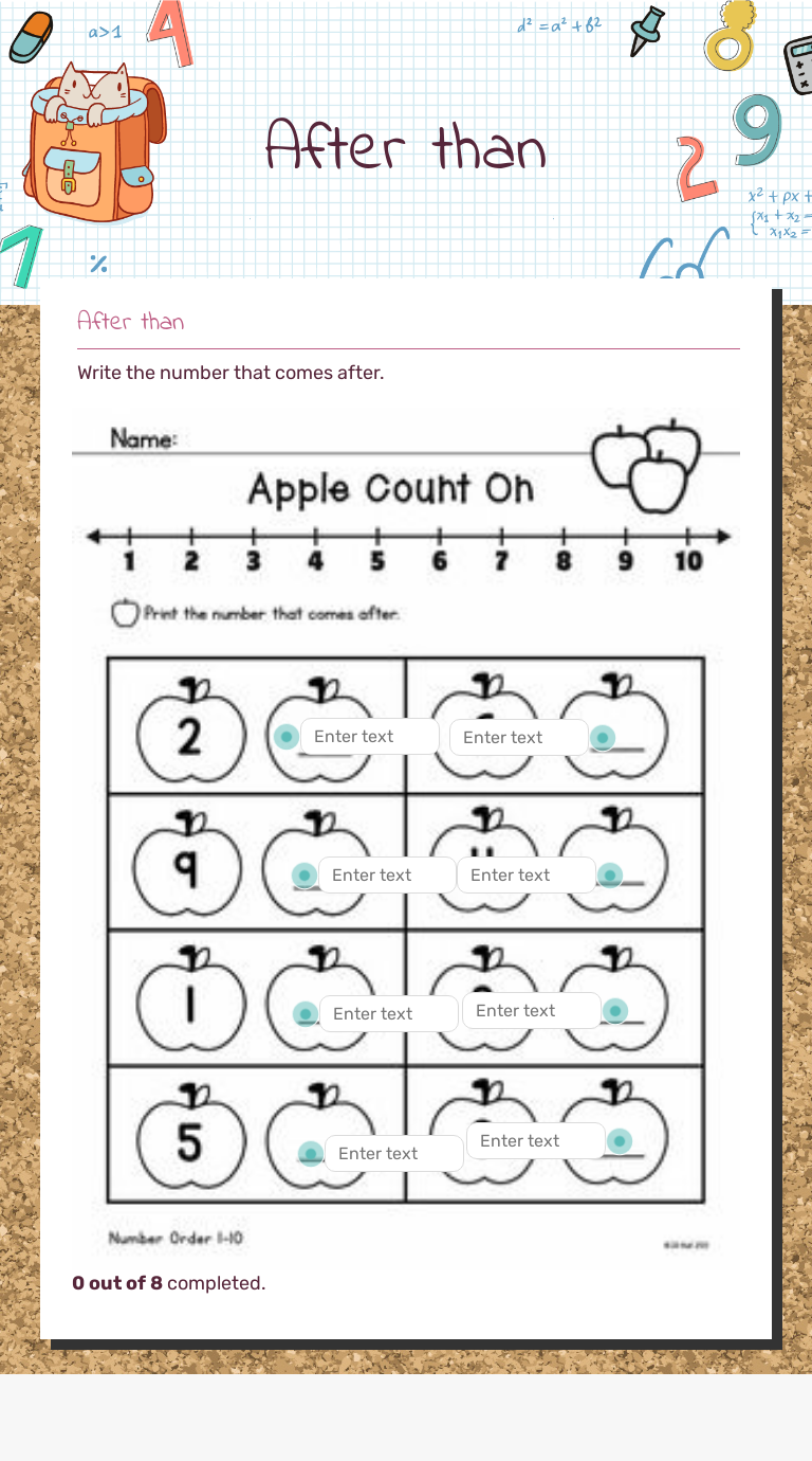 After than worksheet preview image