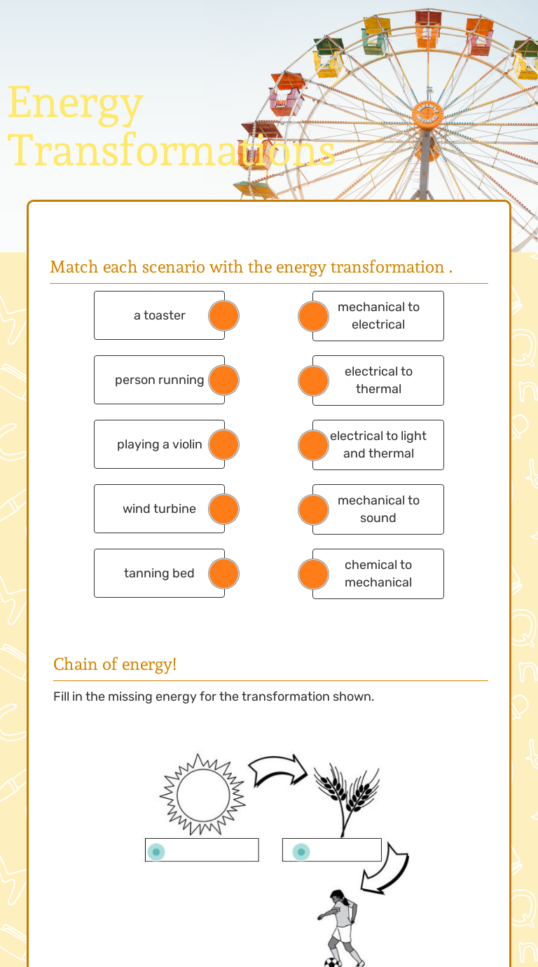 39 energy transformation worksheet middle school Worksheet Works