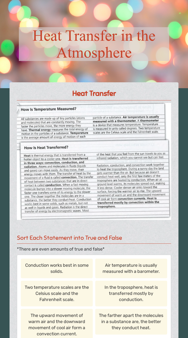 heat transfer in the atmosphere