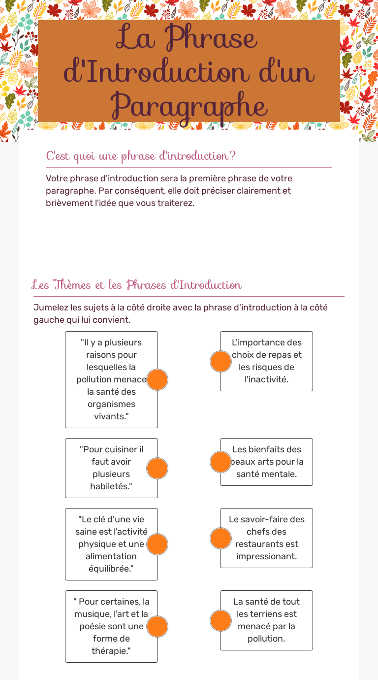 Introduire Une Phrase – Exemple De Paragraphe D’Introduction – JZPJ