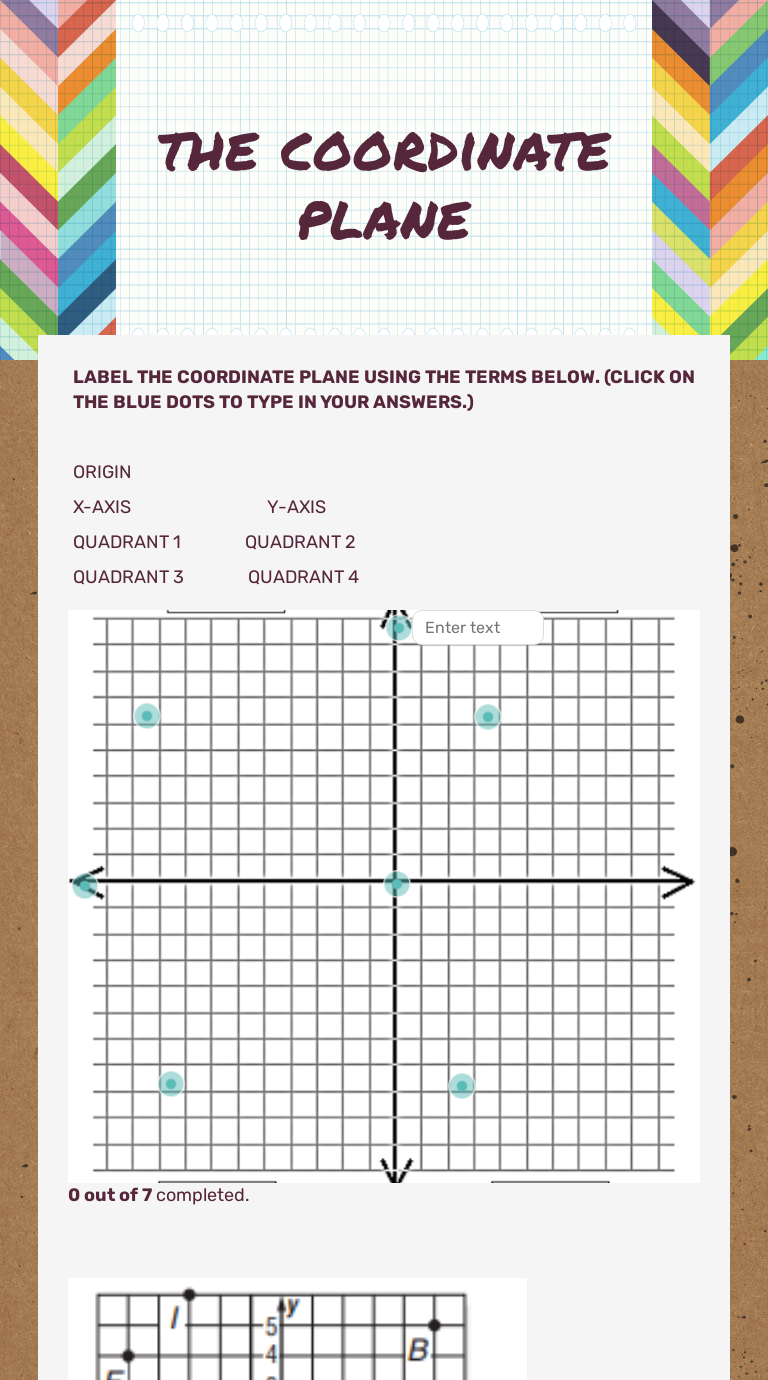 the coordinate plane | Interactive Worksheet by Angela Meekey | Wizer.me