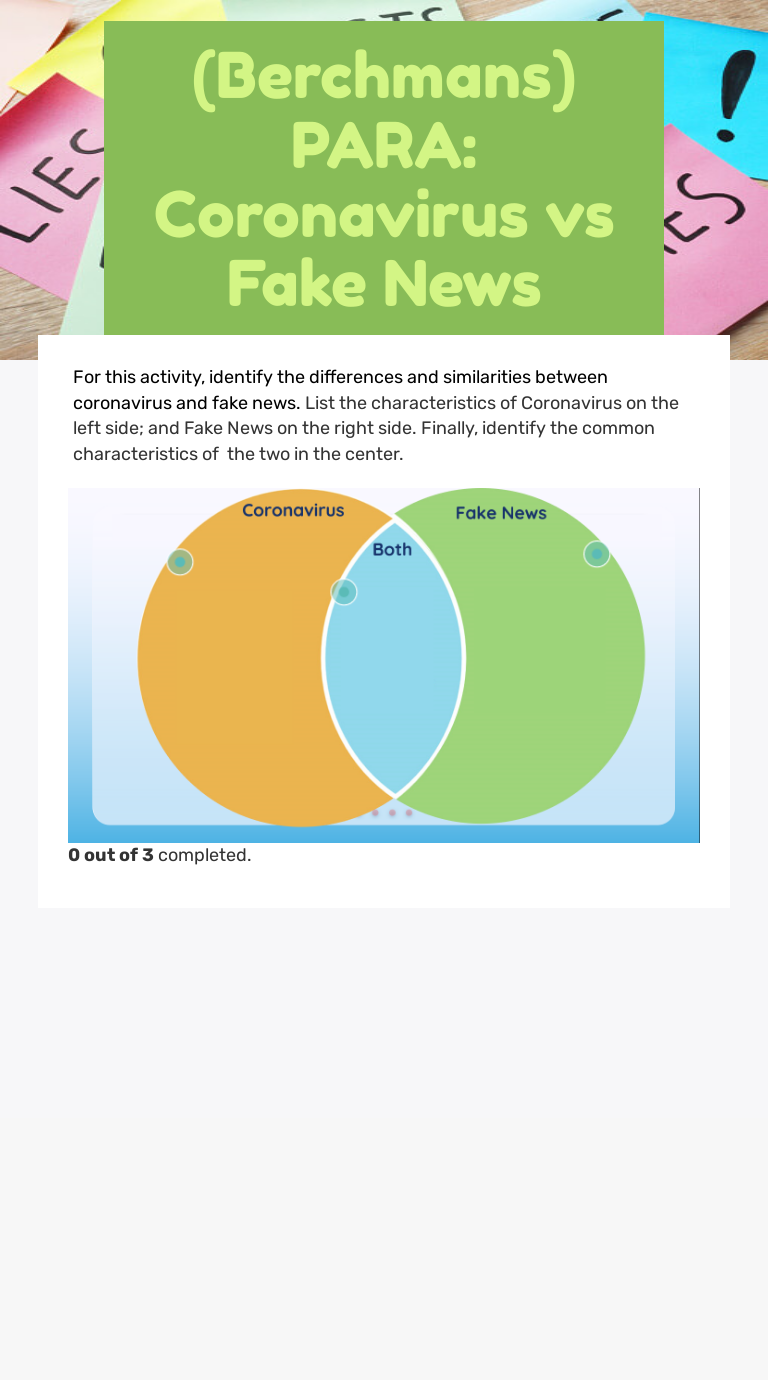 (Berchmans) PARA: Coronavirus vs Fake News worksheet preview