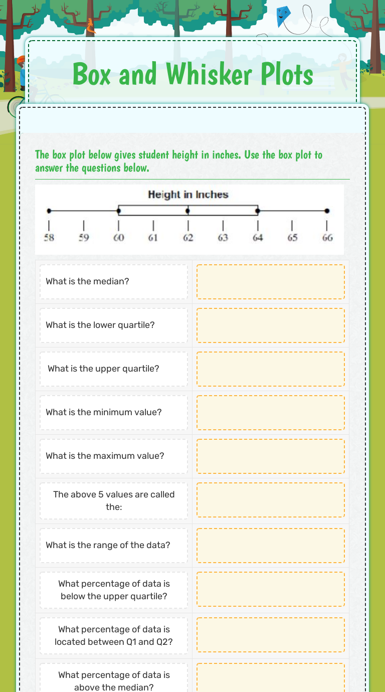 Box and Whisker Plots  Interactive Worksheet by Mandi Davis Throughout Box And Whisker Plot Worksheet