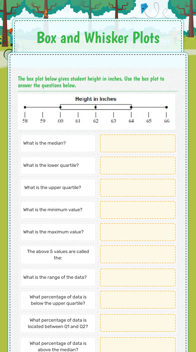 Box and Whisker Plots  Interactive Worksheet by Mandi Davis With Box And Whisker Plot Worksheet