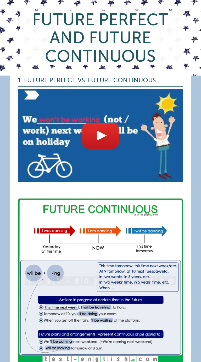 FUTURE PERFECT AND FUTURE CONTINUOUS by Morana Perišić | Interactive ...