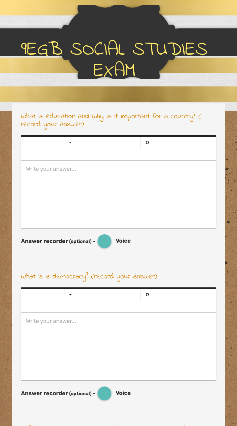 9EGB SOCIAL STUDIES EXAM Interactive Worksheet by Jennifer Oñate