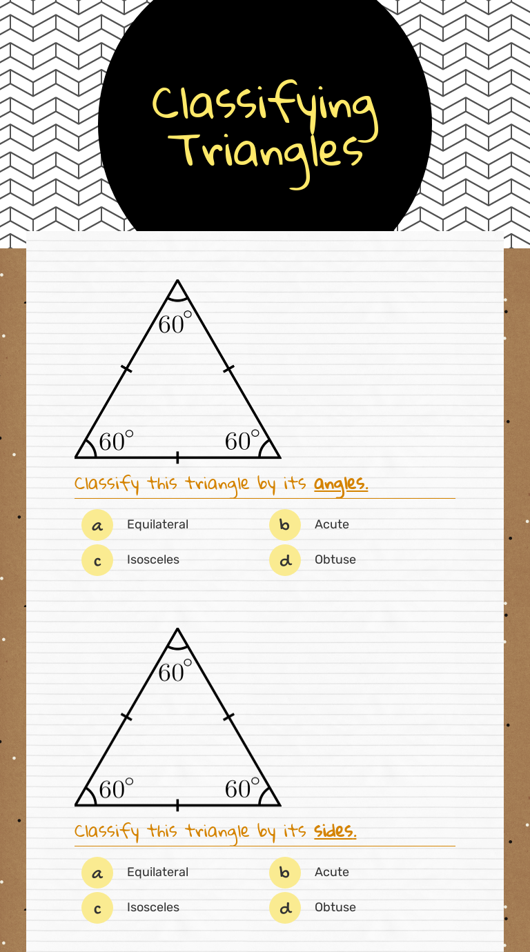 Classifying Triangles Interactive Worksheet By Jordan Myers Wizerme 1448