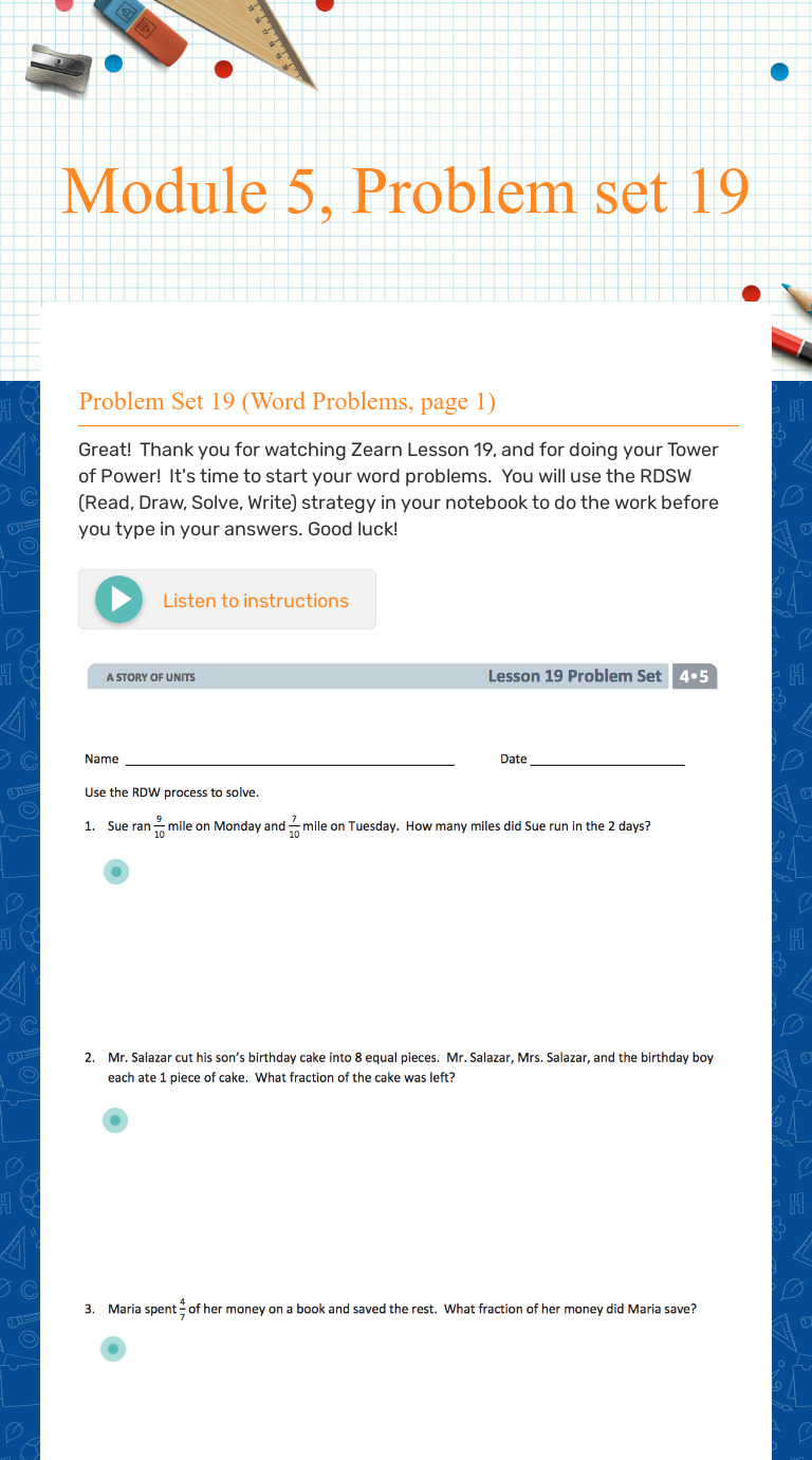 Module 5 Problem Set 19 Interactive Worksheet By Julissa Nieto Wizer Me