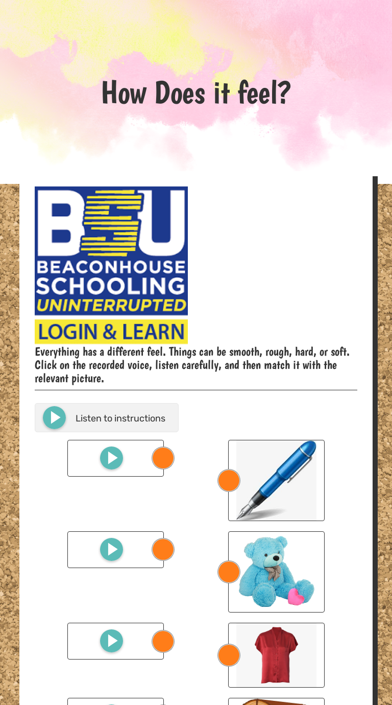 How Does It Feel Interactive Worksheet By Syeda Farwa Hussain 260 Tchr Bmnkgp Wizer Me