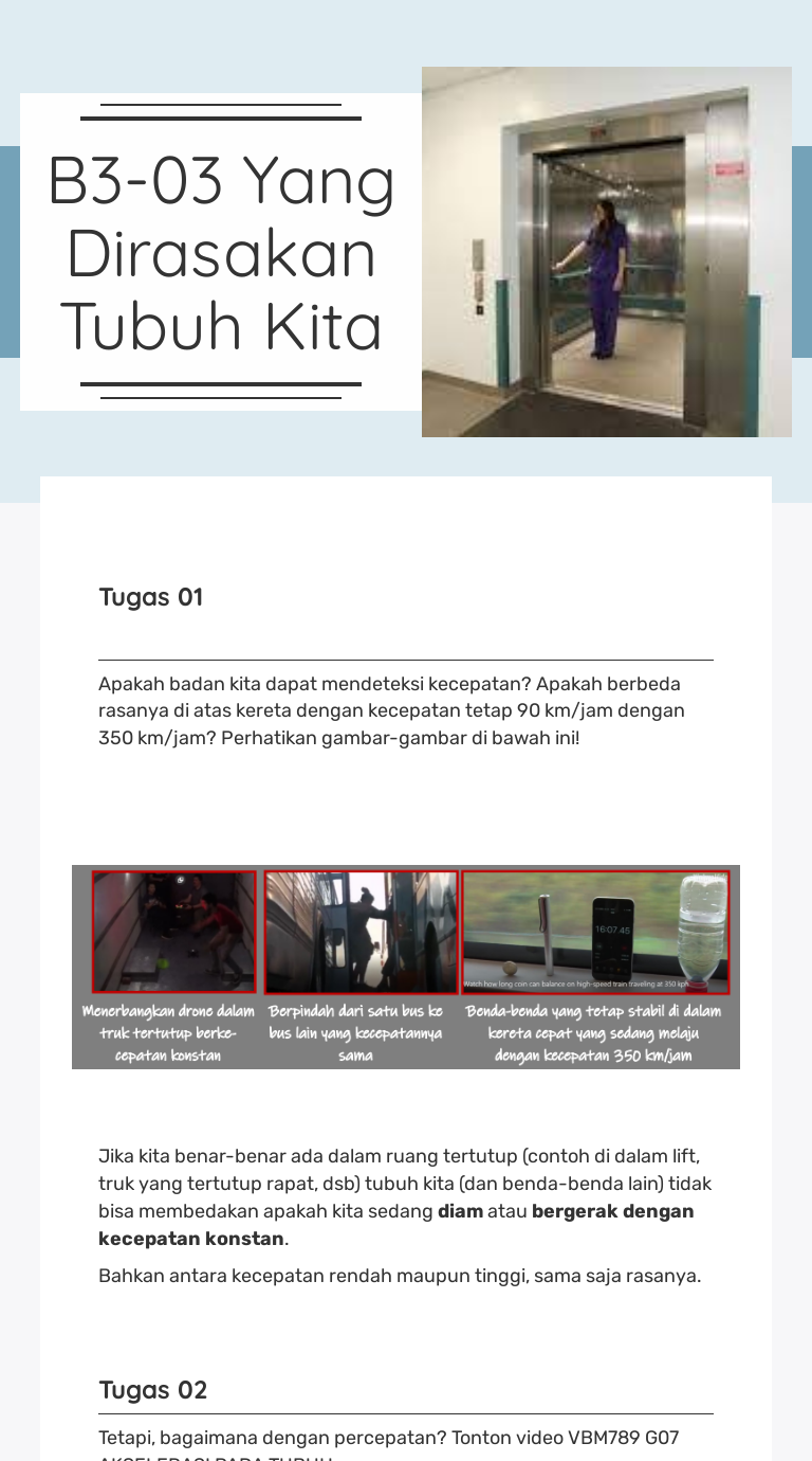 B3-03 
Yang Dirasakan Tubuh Kita Other worksheet preview