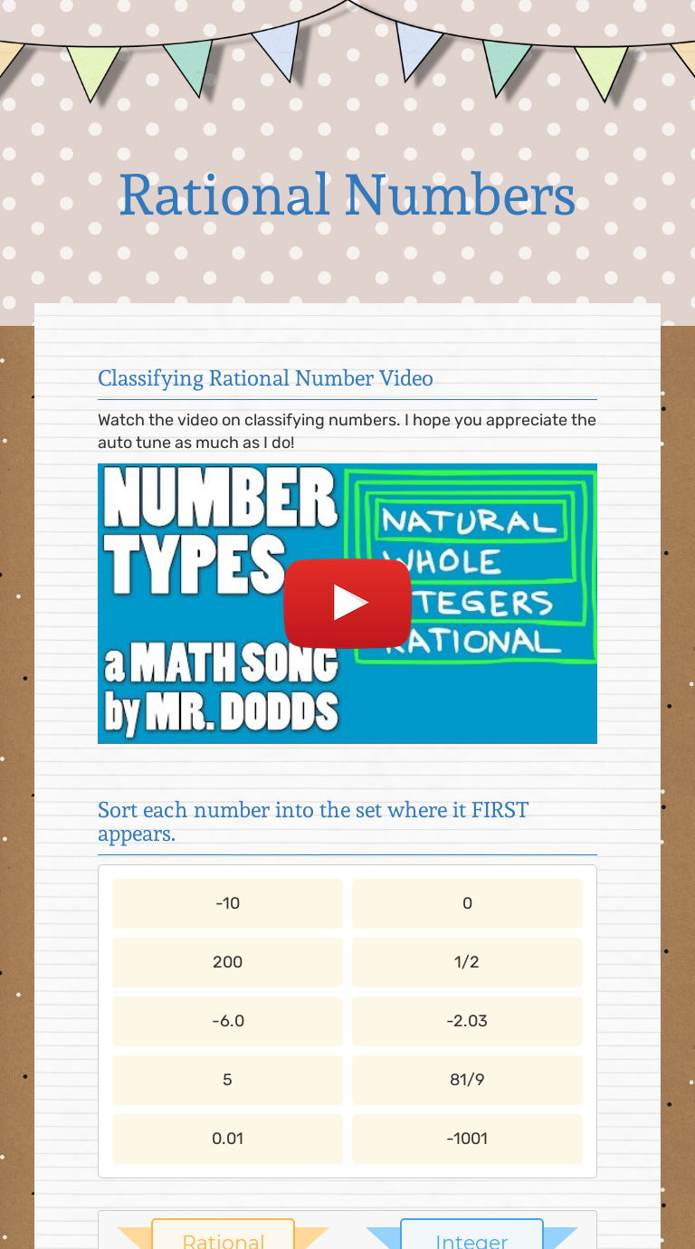 Classifying Rational Numbers Worksheet – Pro Worksheet