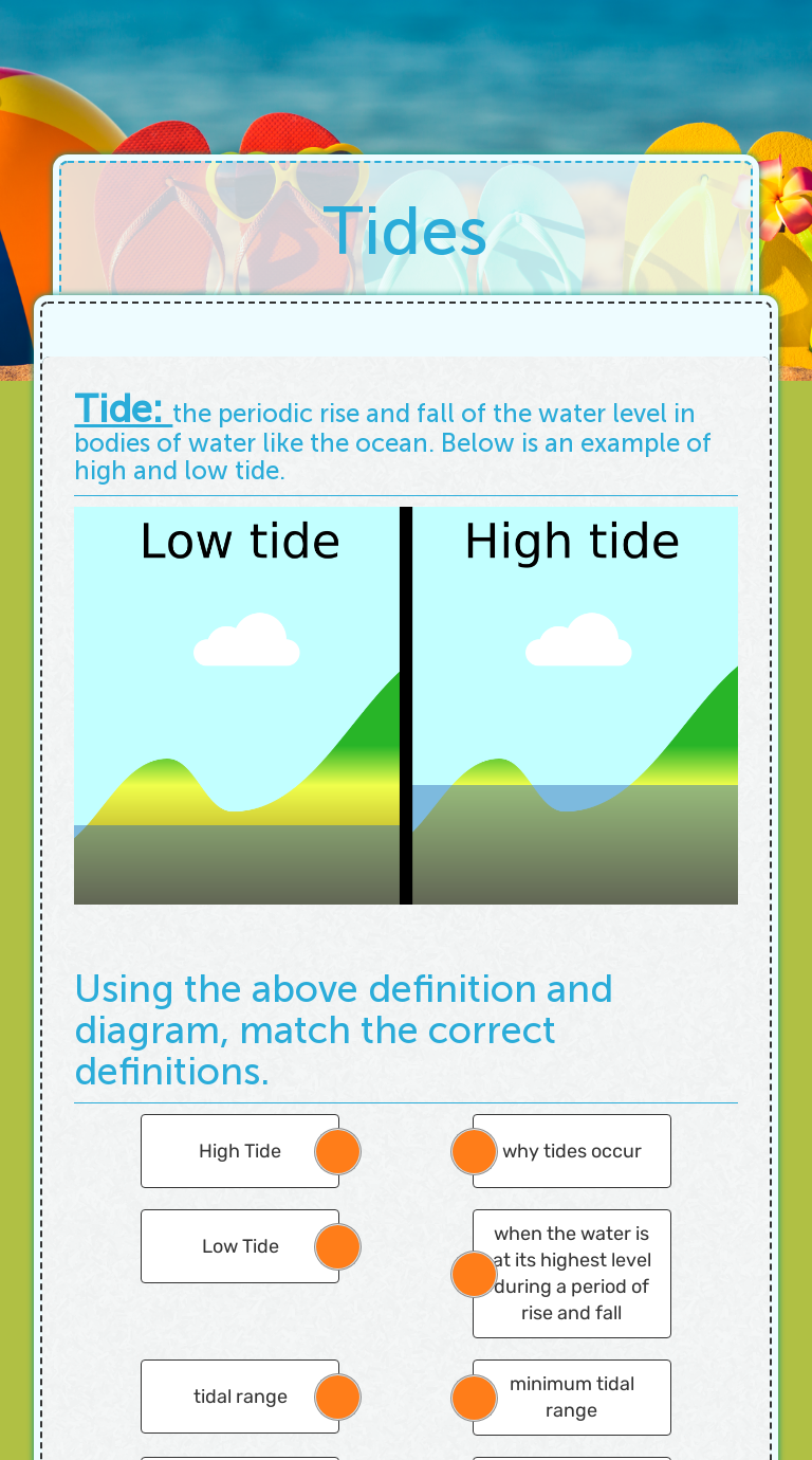 Tides Interactive Worksheet By Michaeline Neu Wizer Me