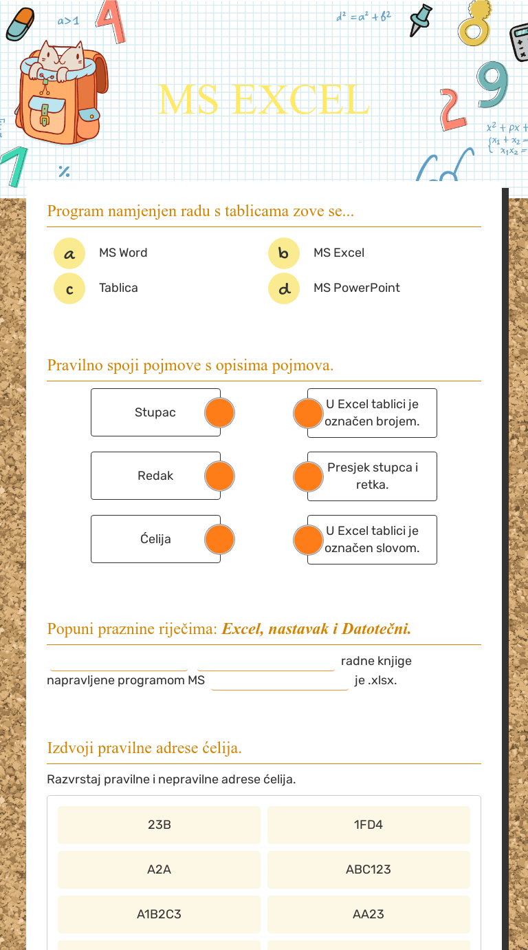 Ms excel interactive worksheet wizer me
