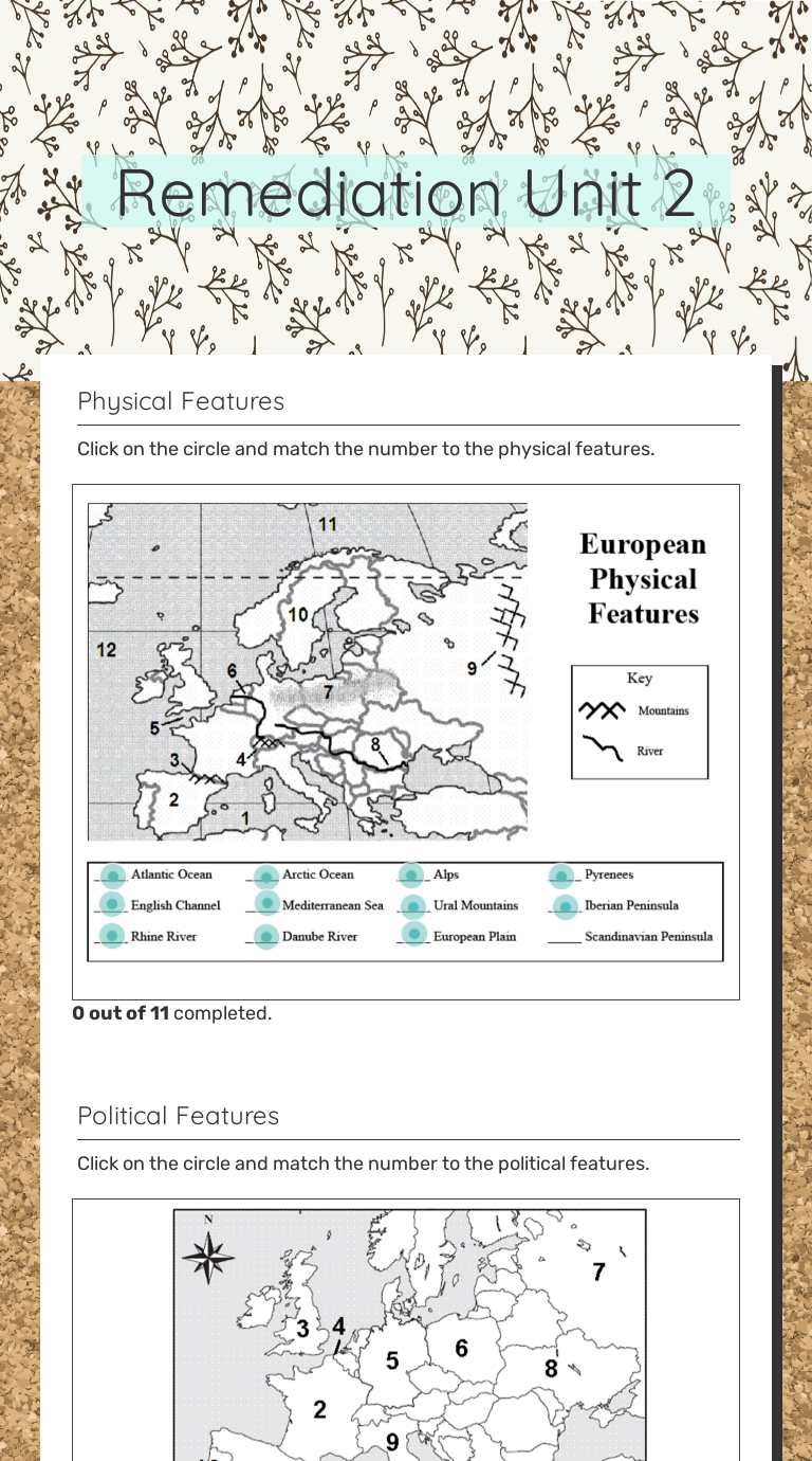Remediation Unit 2 worksheet preview image