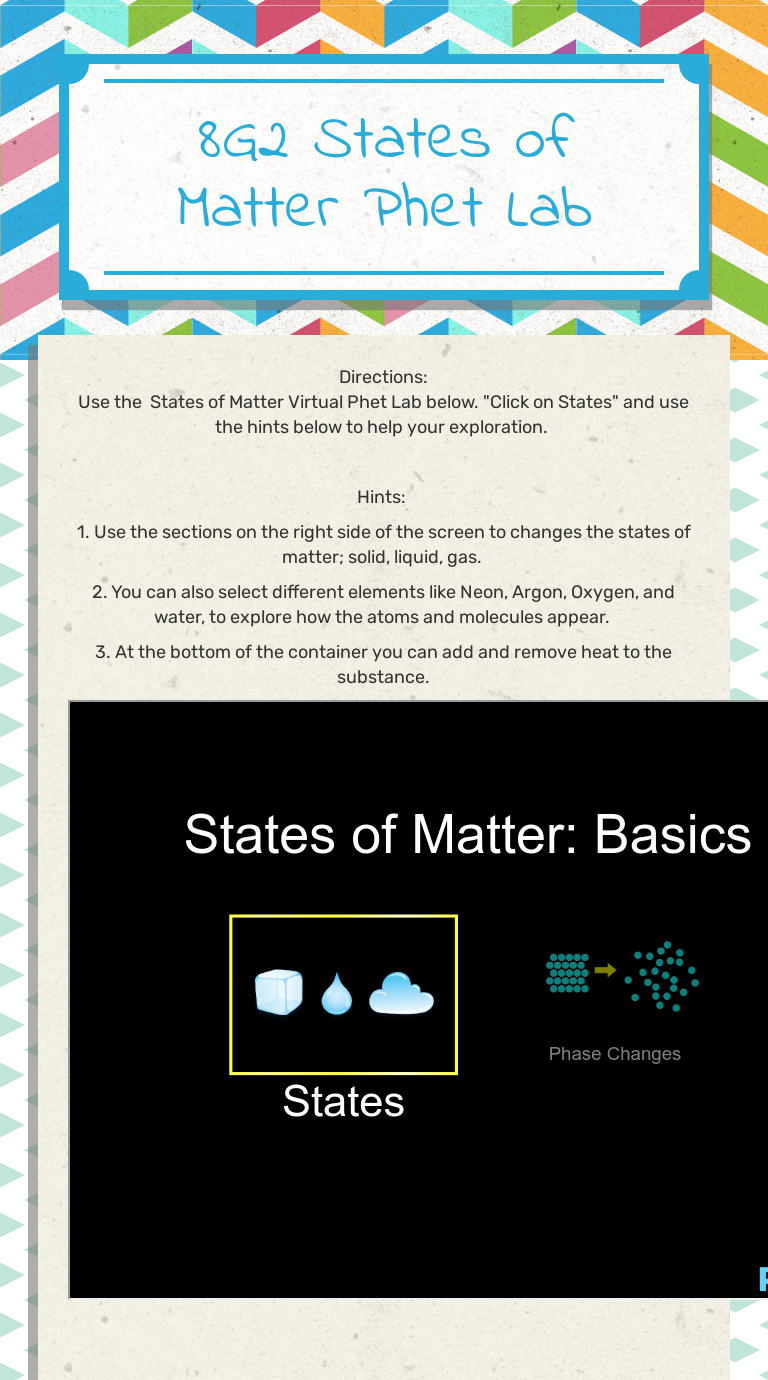 8G2 States Of Matter Phet Lab | Interactive Worksheet By Samer Dabous ...