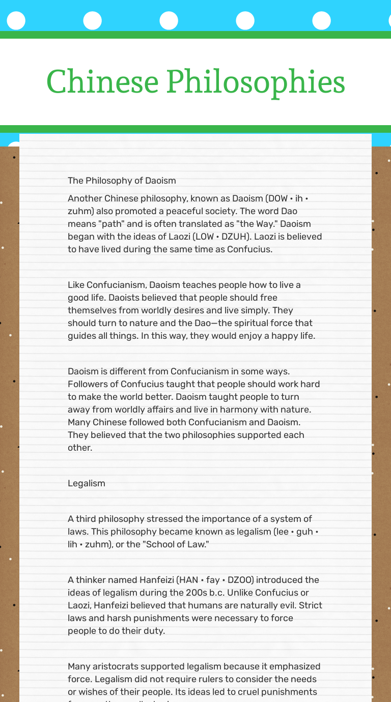 Chinese Philosophies | Interactive Worksheet by Kimberly ANDERSON ...