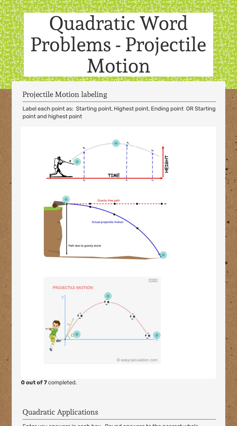 quadratic-word-problems-projectile-motion-interactive-worksheet-by-jelayne-mills-wizer-me