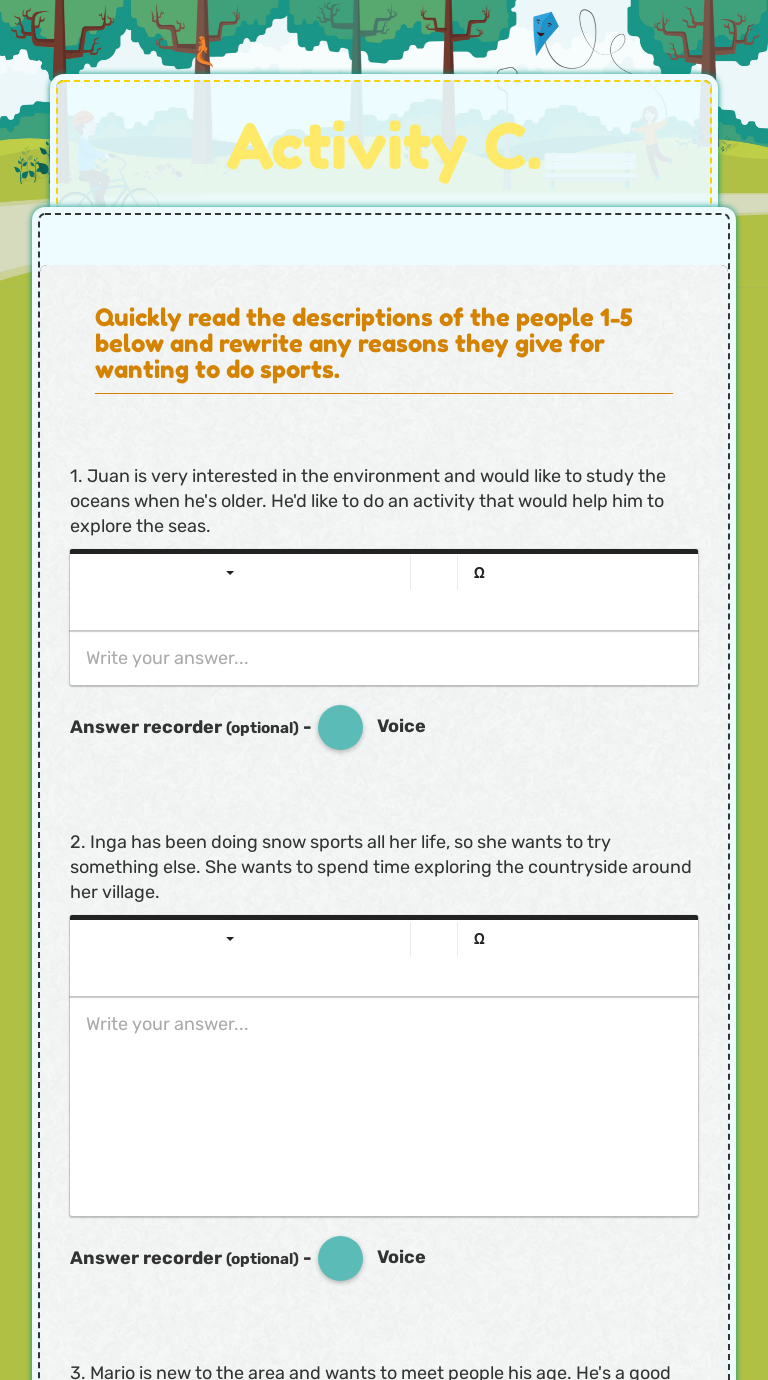 Activity C. worksheet preview image