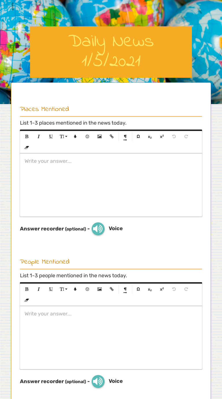 Daily News 1 5 2021 Interactive Worksheet By Michael Ferrigno Wizer me