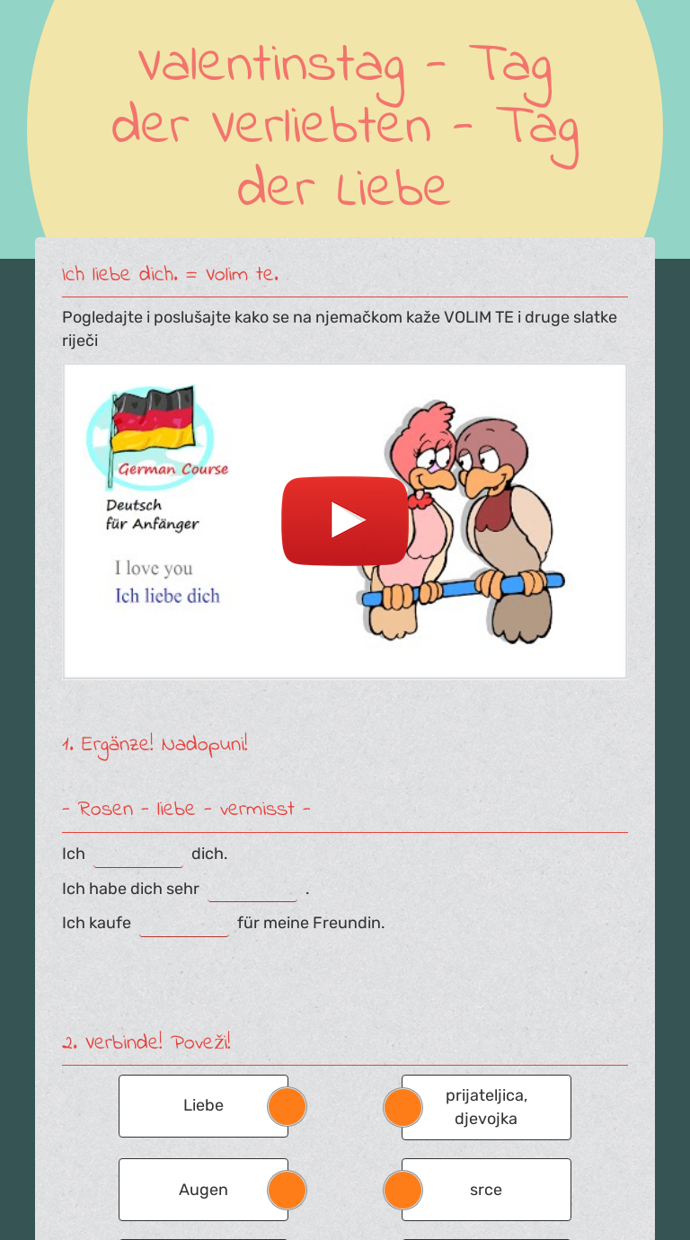 Valentinstag
- Tag der Verliebten
- Tag der Liebe worksheet preview image