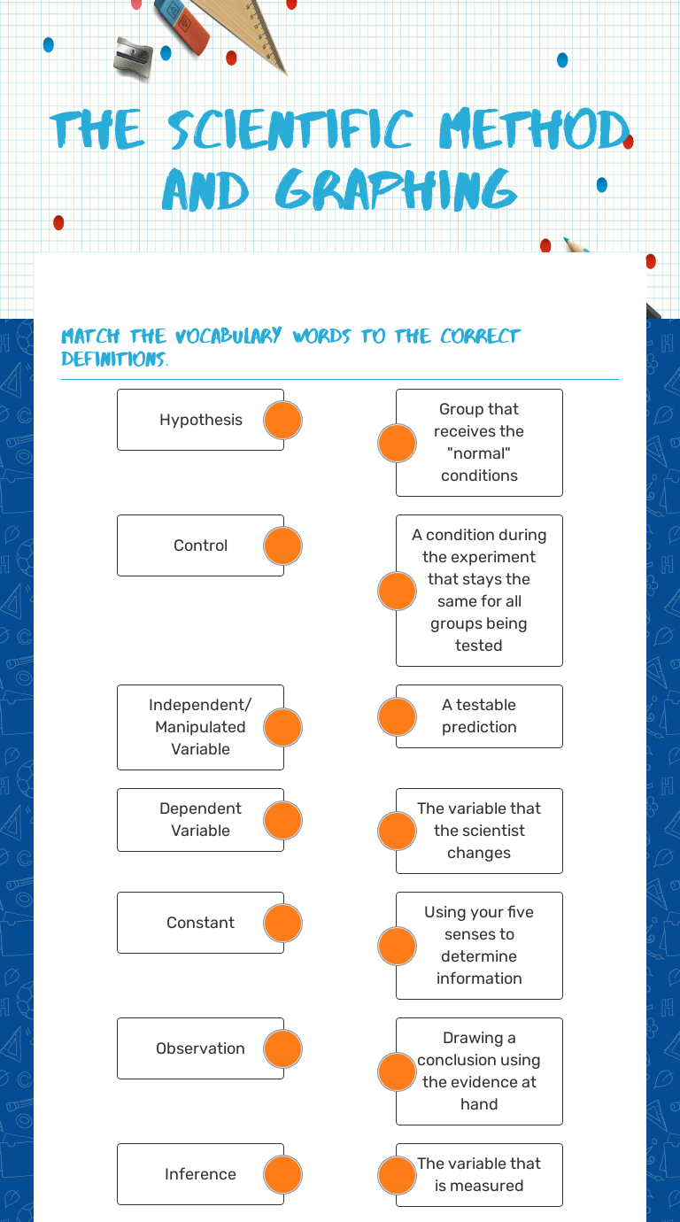 The Scientific method and graphing worksheet preview image