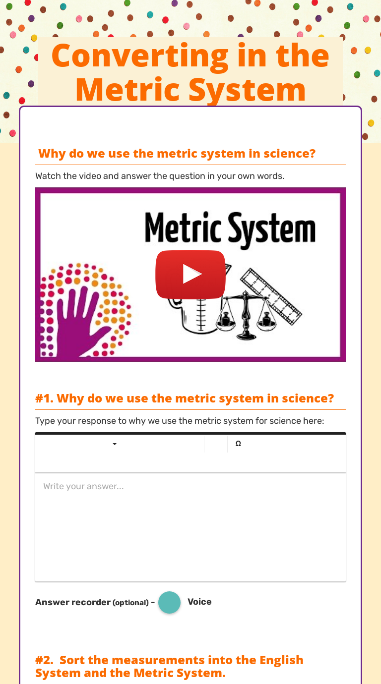 Why Do We Use The Metric System In Science Class